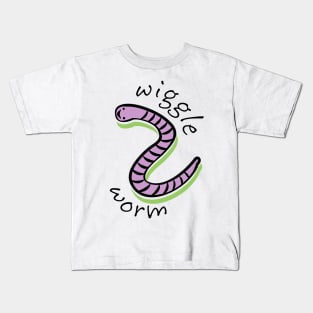 Cute Animal Wiggle Worm Kids T-Shirt